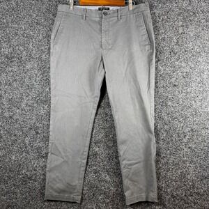 Banana Republic Fulton Skinny Chino Mens 36x30 Grey Micro Pattern Stretch Pants